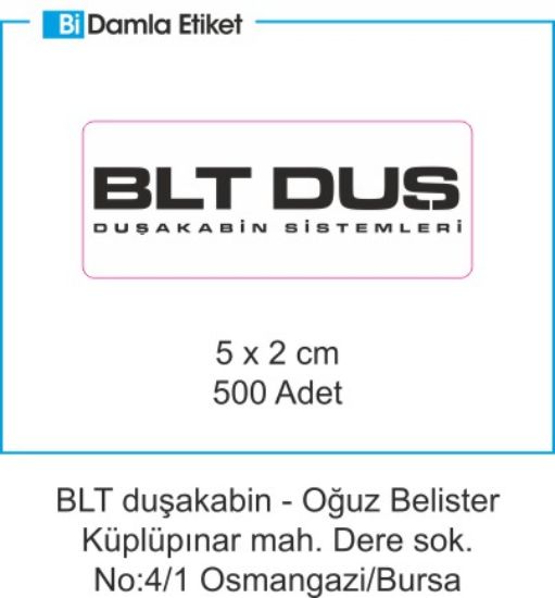 Sobe Reklam Normal Kesimli Damla Etiketler