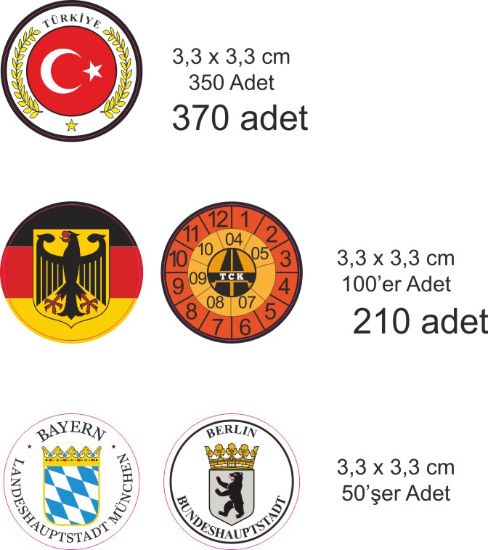 Sobe Reklam Normal Kesimli Damla Etiketler