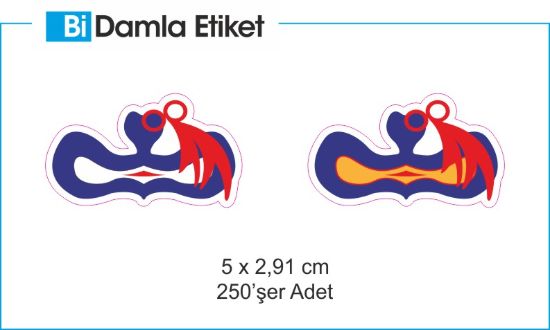 Sobe Reklam Normal Kesimli Damla Etiketler