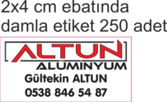 Sobe Reklam Normal Kesimli Damla Etiketler