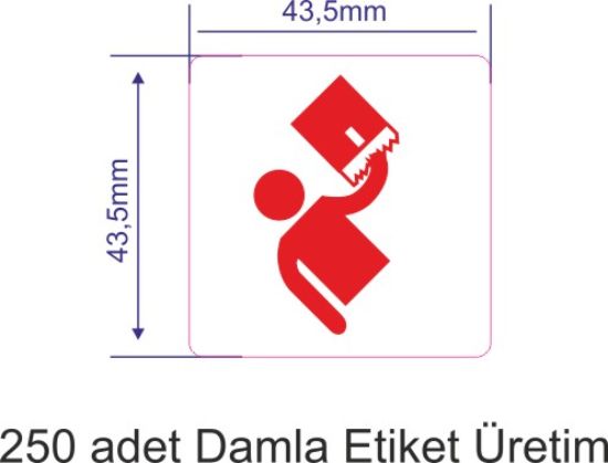 Sobe Reklam Normal Kesimli Damla Etiketler