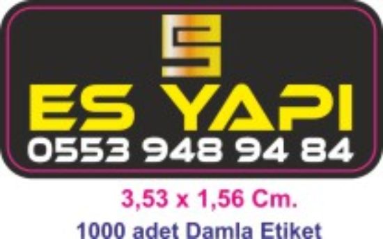 Sobe Reklam Normal Kesimli Damla Etiketler