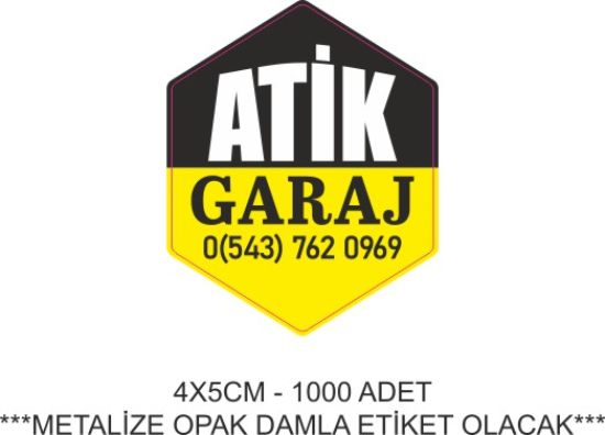Sobe Reklam Normal Kesimli Damla Etiketler