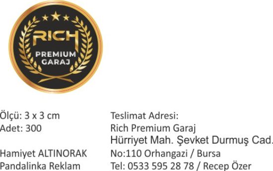 Sobe Reklam Normal Kesimli Damla Etiketler