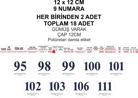 Sobe Reklam Normal Kesimli Damla Etiketler