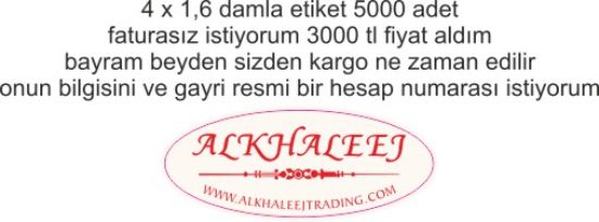 Sobe Reklam Normal Kesimli Damla Etiketler