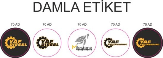 Sobe Reklam Normal Kesimli Damla Etiketler
