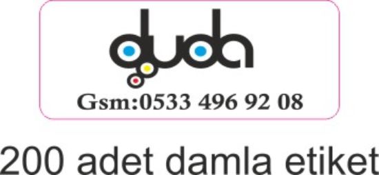 Sobe Reklam Normal Kesimli Damla Etiketler