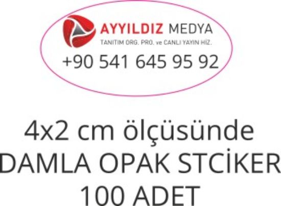 Sobe Reklam Normal Kesimli Damla Etiketler