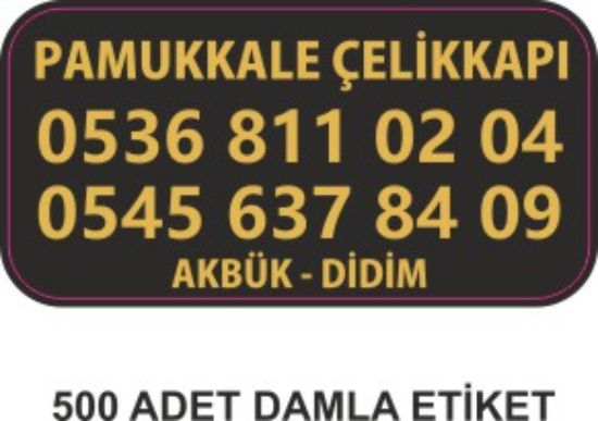 Sobe Reklam Normal Kesimli Damla Etiketler