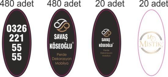 Sobe Reklam Normal Kesimli Damla Etiketler