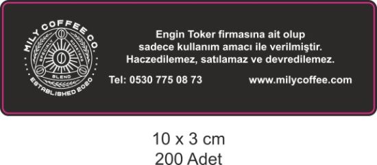 Sobe Reklam Normal Kesimli Damla Etiketler