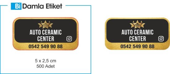 Sobe Reklam Normal Kesimli Damla Etiketler