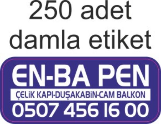 Sobe Reklam Normal Kesimli Damla Etiketler