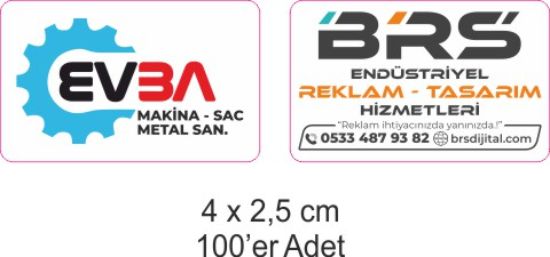 Sobe Reklam Normal Kesimli Damla Etiketler