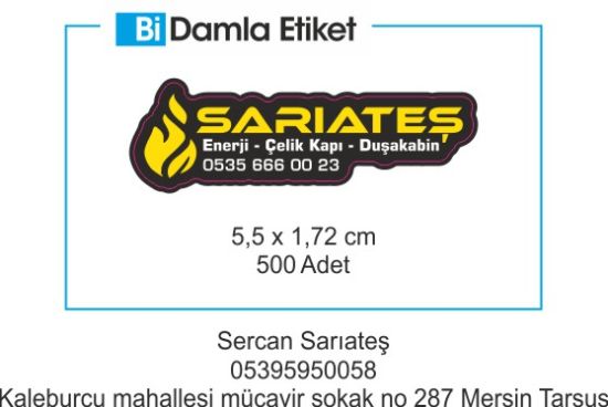 Sobe Reklam Normal Kesimli Damla Etiketler