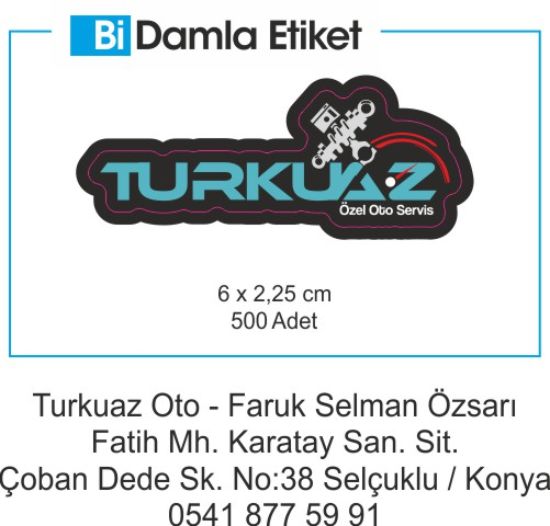 Sobe Reklam Normal Kesimli Damla Etiketler
