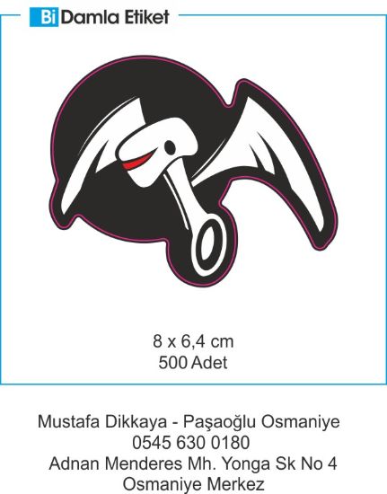 Sobe Reklam Normal Kesimli Damla Etiketler