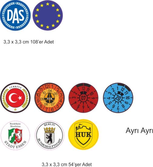 Sobe Reklam Normal Kesimli Damla Etiketler