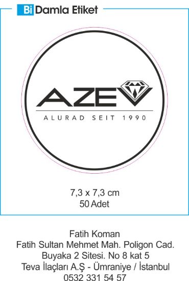 Sobe Reklam Normal Kesimli Damla Etiketler