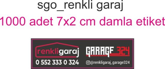 Sobe Reklam Normal Kesimli Damla Etiketler