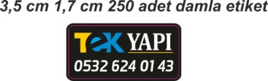 Sobe Reklam Normal Kesimli Damla Etiketler