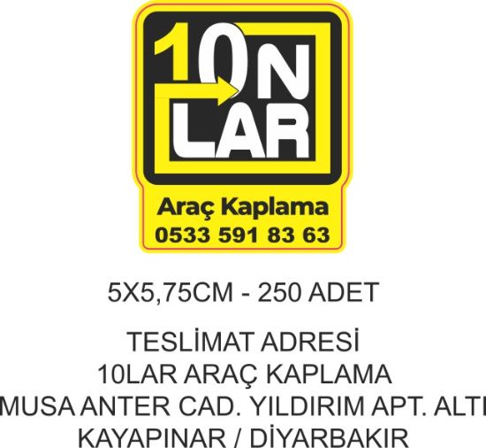 Sobe Reklam Normal Kesimli Damla Etiketler