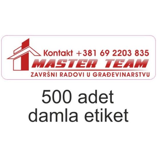 Sobe Reklam Normal Kesimli Damla Etiketler