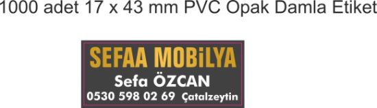 Sobe Reklam Normal Kesimli Damla Etiketler