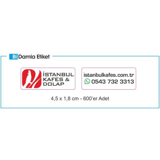 Sobe Reklam Normal Kesimli Damla Etiketler