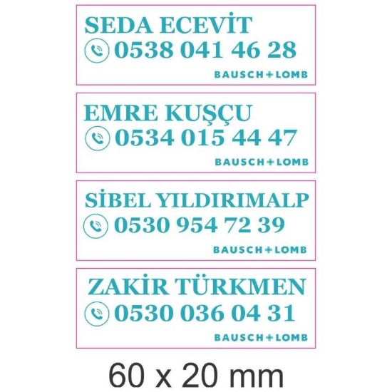 Sobe Reklam Normal Kesimli Damla Etiketler
