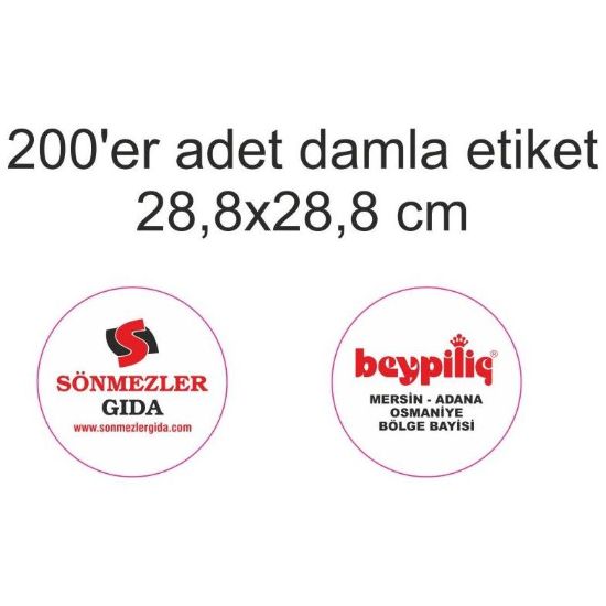 Sobe Reklam Normal Kesimli Damla Etiketler