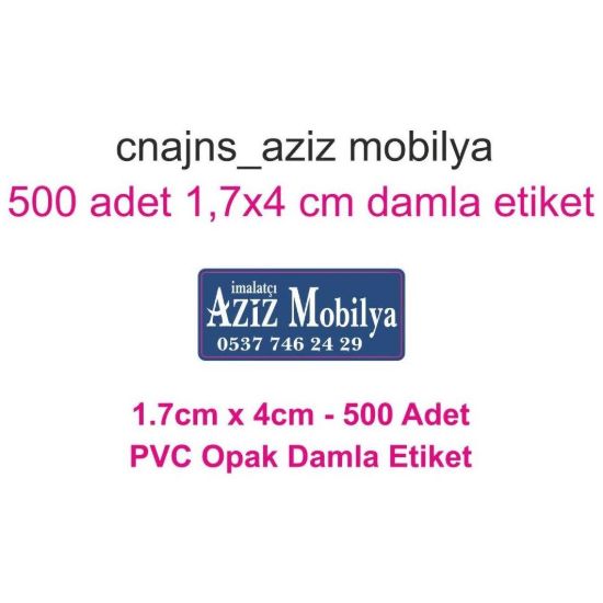 Sobe Reklam Normal Kesimli Damla Etiketler