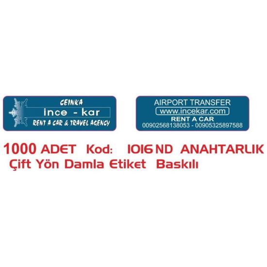 Sobe Reklam Normal Kesimli Damla Etiketler