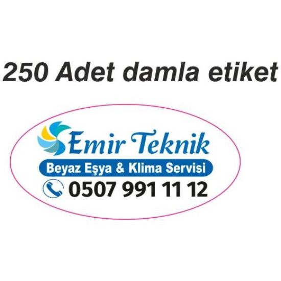 Sobe Reklam Normal Kesimli Damla Etiketler