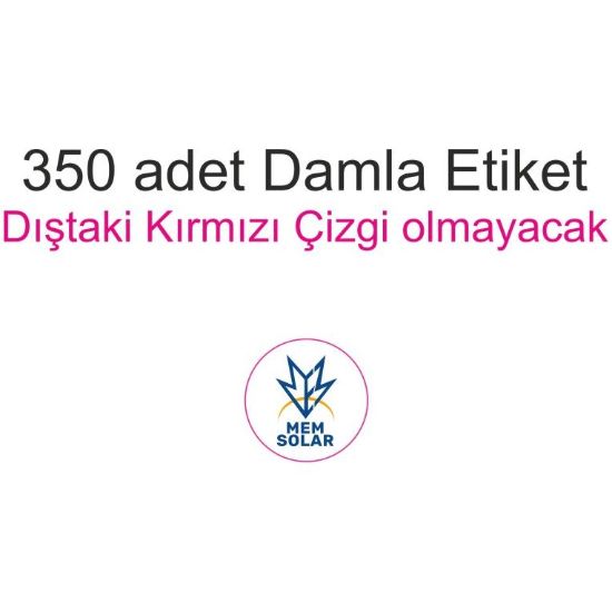 Sobe Reklam Normal Kesimli Damla Etiketler