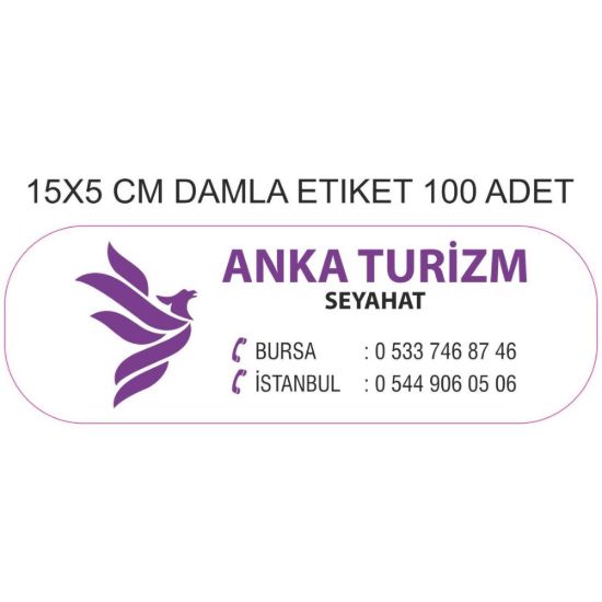 Sobe Reklam Normal Kesimli Damla Etiketler