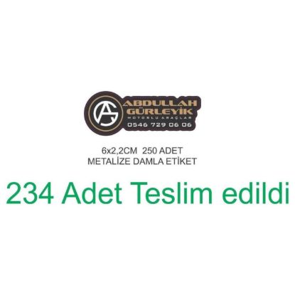 Sobe Reklam Normal Kesimli Damla Etiketler