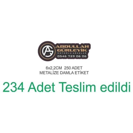 Sobe Reklam Normal Kesimli Damla Etiketler