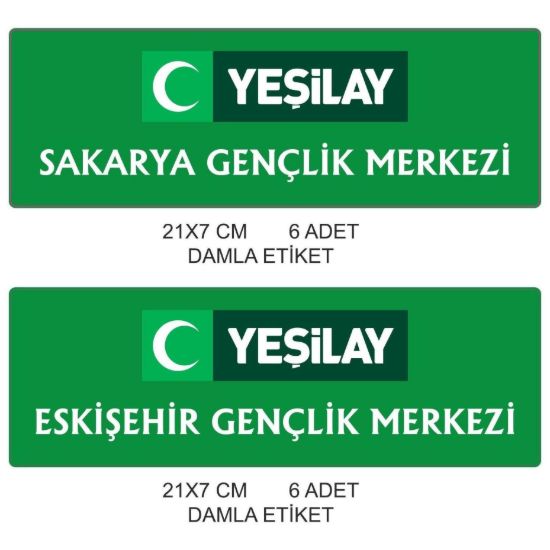 Sobe Reklam Normal Kesimli Damla Etiketler