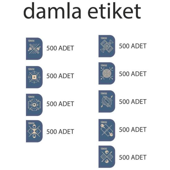 Sobe Reklam Normal Kesimli Damla Etiketler
