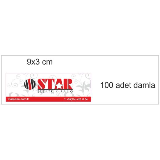 Sobe Reklam Normal Kesimli Damla Etiketler