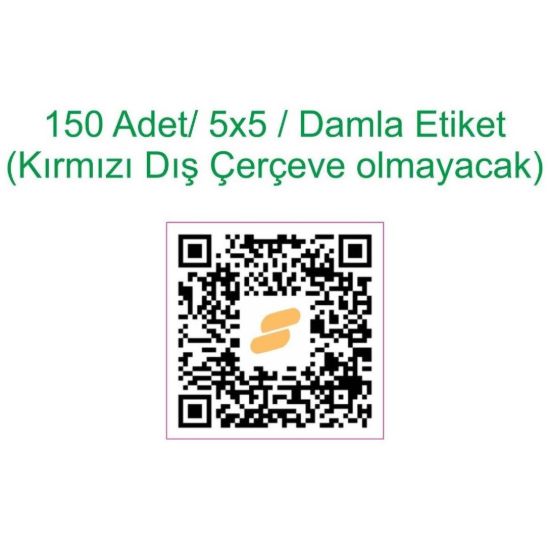 Sobe Reklam Normal Kesimli Damla Etiketler