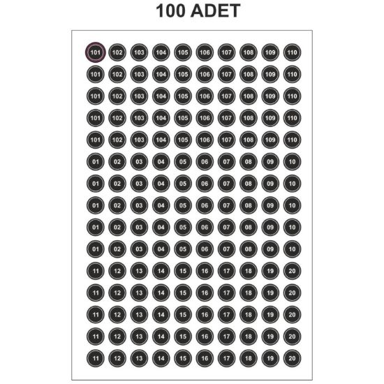 Sobe Reklam Normal Kesimli Damla Etiketler