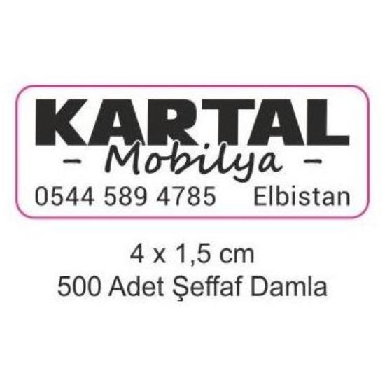 Sobe Reklam Normal Kesimli Damla Etiketler