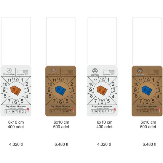 Sobe Reklam Normal Kesimli Damla Etiketler