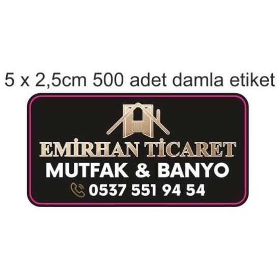 Sobe Reklam Normal Kesimli Damla Etiketler