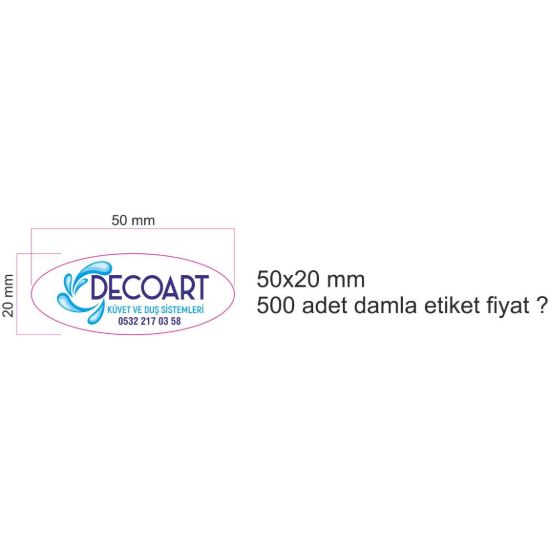 Sobe Reklam Normal Kesimli Damla Etiketler