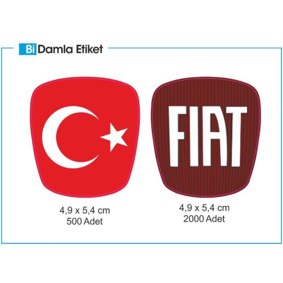Sobe Reklam Normal Kesimli Damla Etiketler