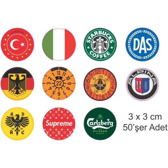Sobe Reklam Normal Kesimli Damla Etiketler